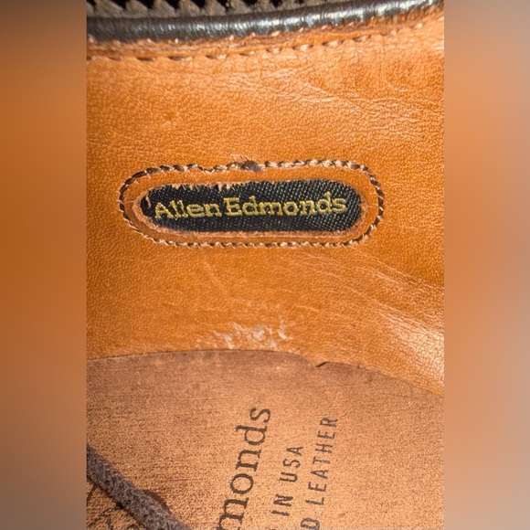 EUC? Allen Edmonds Dark Brown Cap Toe Oxford Shoes Leather Made in ?? 9D main image 4
